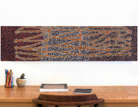 Aboriginal Artwork by Clarissa Nangala Williams, Ngapa Jukurrpa (Water Dreaming) - Puyurru, 122x30cm