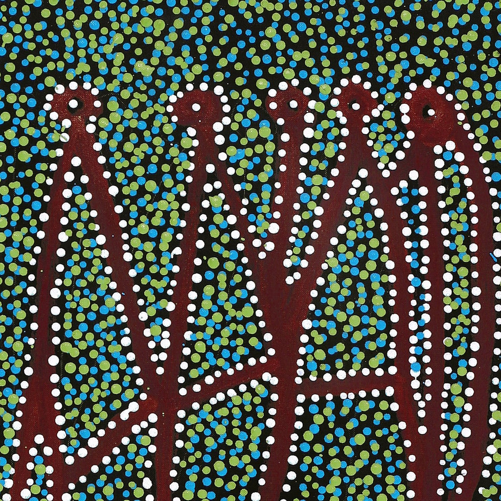 Aboriginal Artwork by Clarissa Nangala Williams, Ngapa Jukurrpa (Water Dreaming) - Puyurru, 122x30cm