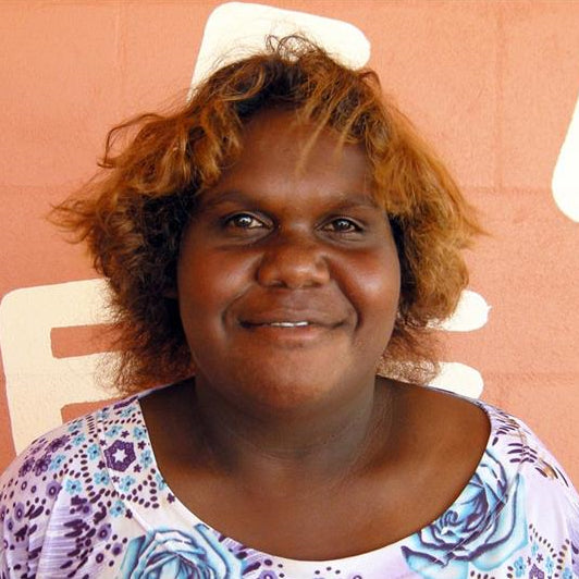 Aboriginal Artwork by Clarissa Nangala Williams, Ngapa Jukurrpa (Water Dreaming) - Puyurru, 122x30cm