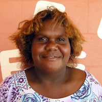 Aboriginal Artwork by Clarissa Nangala Williams, Ngapa Jukurrpa (Water Dreaming) - Puyurru, 122x46cm