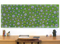 Aboriginal Artwork by Cynthia Nakamarra Wheeler, Yurrampi Jukurrpa (Honey Ant Dreaming), 152x61cm