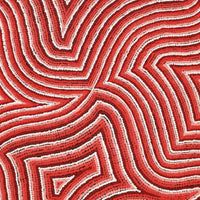 Aboriginal Artwork by Deanne Nakamarra White, Janmarda Jukurrpa (Bush Onion Dreaming), 91x61cm