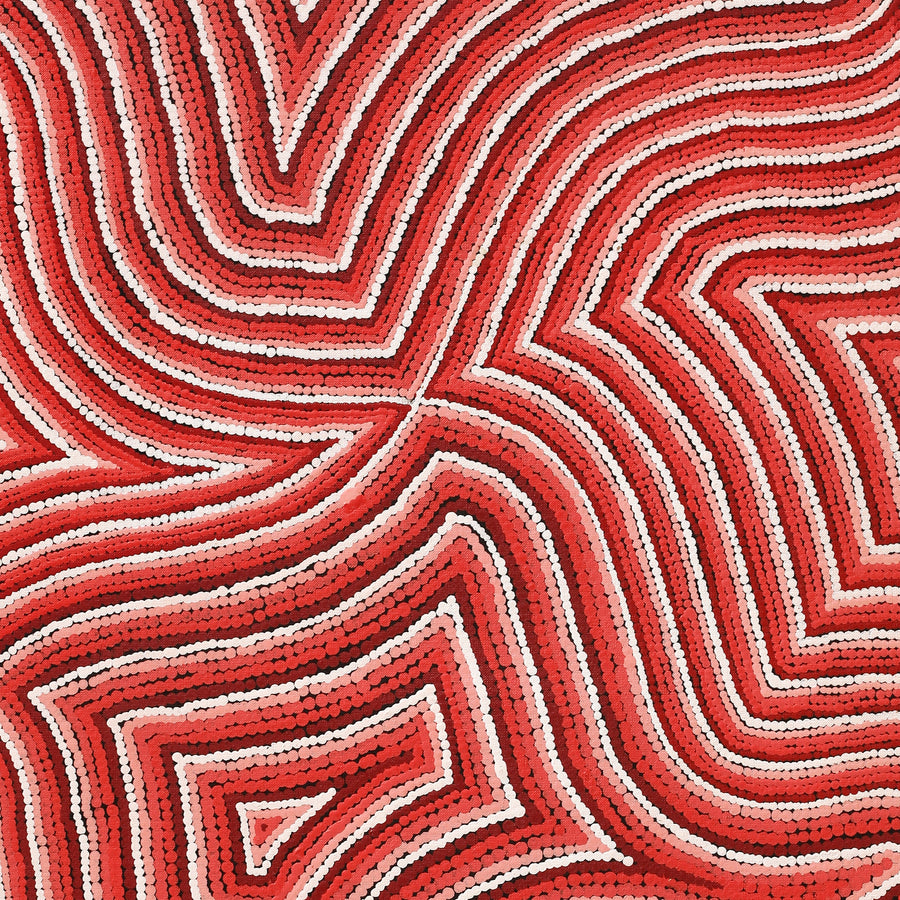 Aboriginal Artwork by Deanne Nakamarra White, Janmarda Jukurrpa (Bush Onion Dreaming), 91x61cm