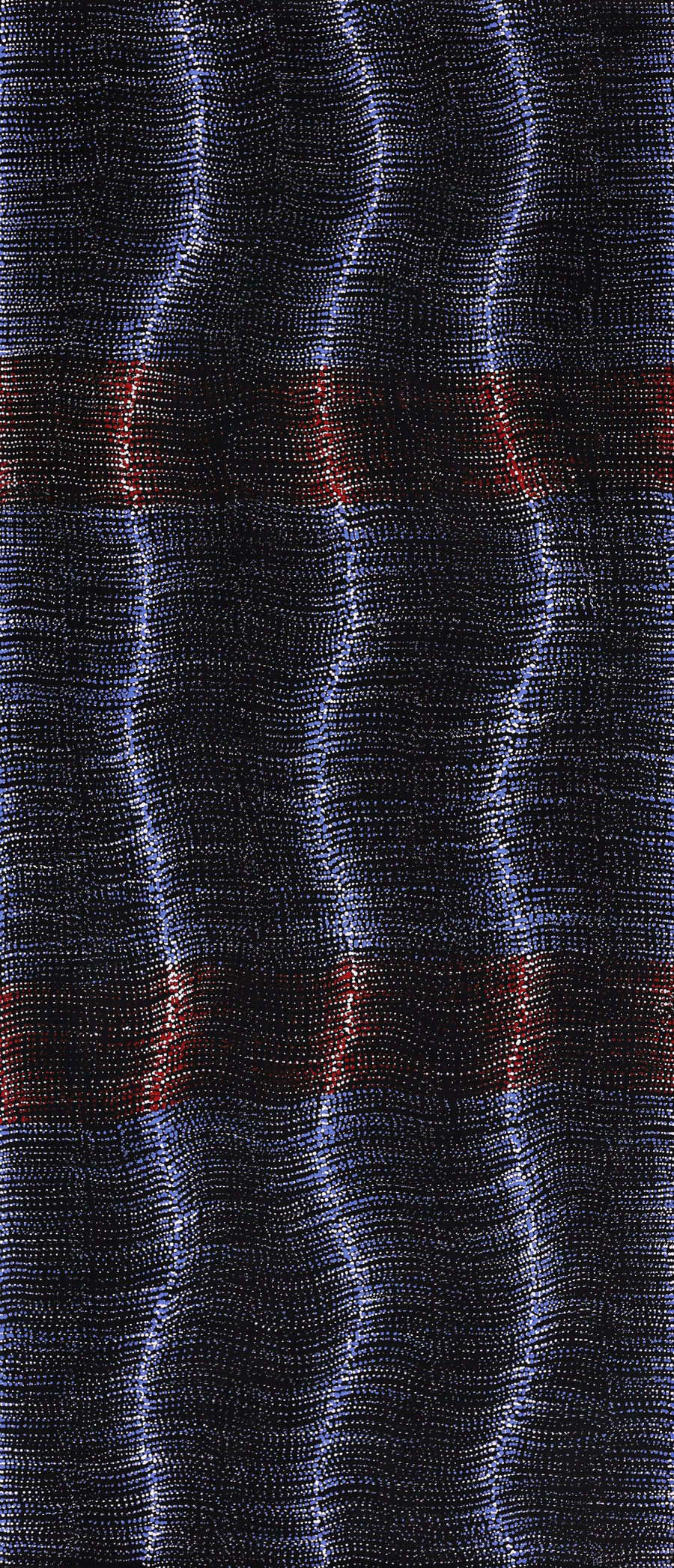 Aboriginal Artwork by Debbie Napaljarri Brown, Wanakiji Jukurrpa (Bush Tomato Dreaming), 107x46cm