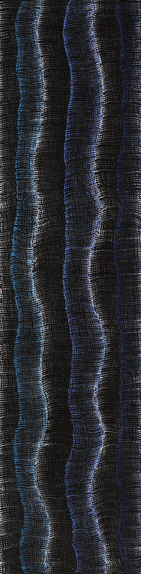 Aboriginal Artwork by Debbie Napaljarri Brown, Wanakiji Jukurrpa (Bush Tomato Dreaming), 122x30cm