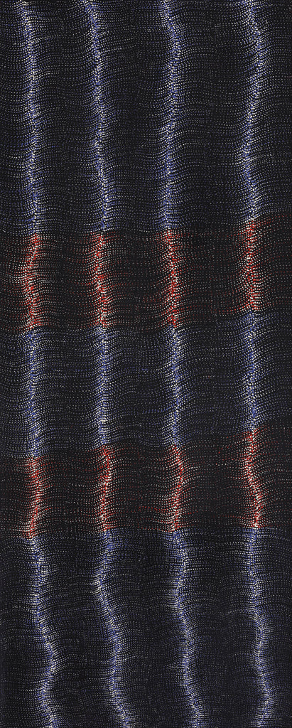 Aboriginal Artwork by Debbie Napaljarri Brown, Wanakiji Jukurrpa (Bush Tomato Dreaming), 152x61cm