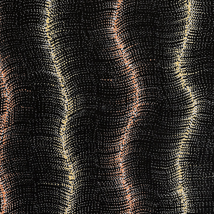 Aboriginal Artwork by Debbie Napaljarri Brown, Wanakiji Jukurrpa (Bush Tomato Dreaming), 152x61cm