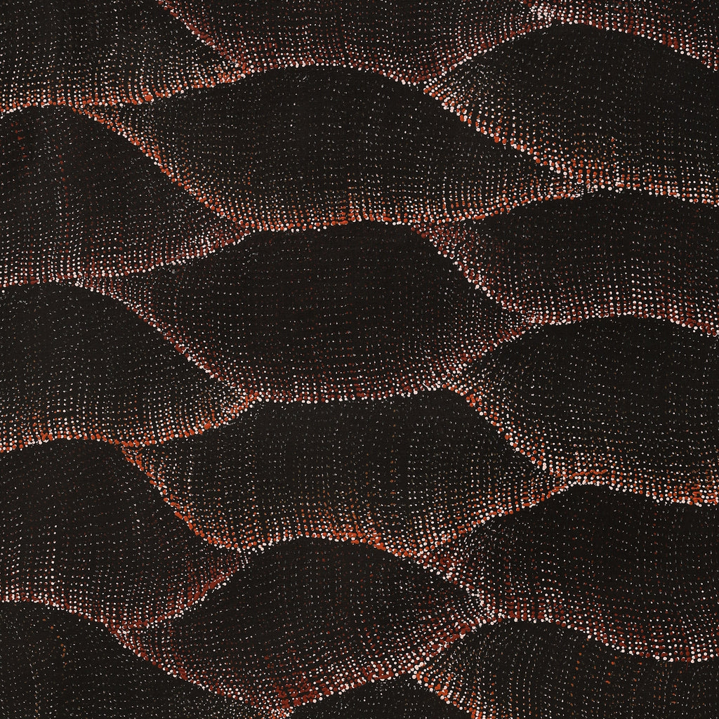 Aboriginal Art by Debbie Napaljarri Brown, Wanakiji Jukurrpa (Bush Tomato Dreaming), 152x76cm - ART ARK®