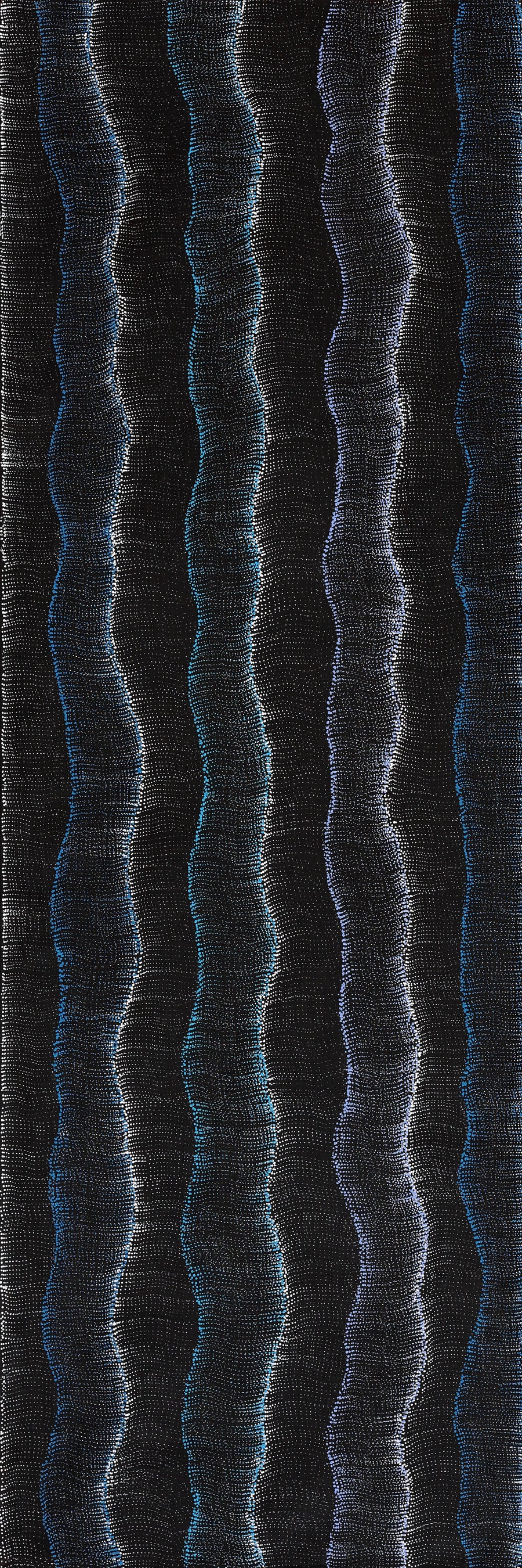 Aboriginal Artwork by Debbie Napaljarri Brown, Wanakiji Jukurrpa (Bush Tomato Dreaming), 183x61cm