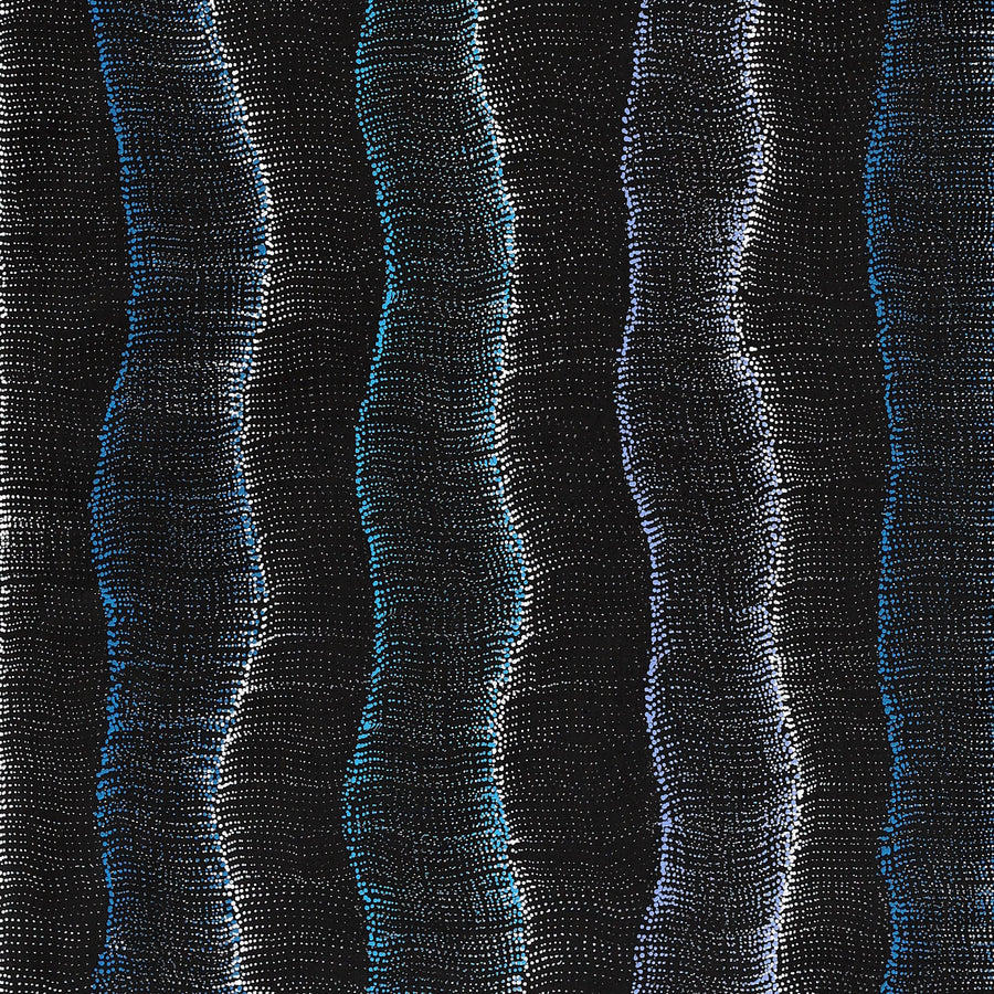 Aboriginal Artwork by Debbie Napaljarri Brown, Wanakiji Jukurrpa (Bush Tomato Dreaming), 183x61cm
