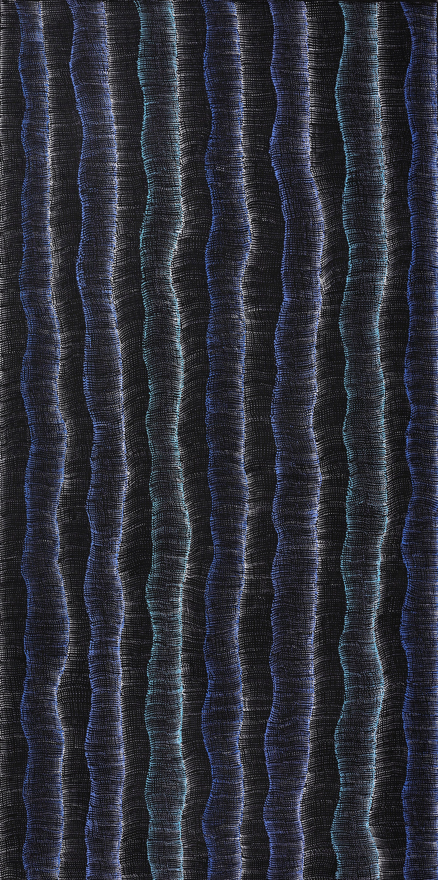 Aboriginal Artwork by Debbie Napaljarri Brown, Wanakiji Jukurrpa (Bush Tomato Dreaming), 183x91cm