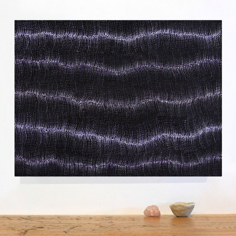 Aboriginal Artwork by Debbie Napaljarri Brown, Wanakiji Jukurrpa (Bush Tomato Dreaming), 61x46cm