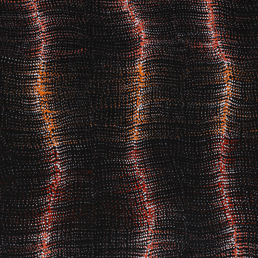Aboriginal Artwork by Debbie Napaljarri Brown, Wanakiji Jukurrpa (Bush Tomato Dreaming), 91x76cm