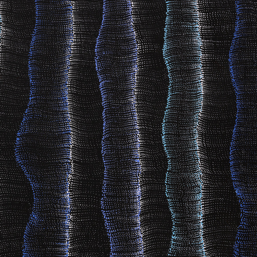 Aboriginal Artwork by Debbie Napaljarri Brown, Wanakiji Jukurrpa (Bush Tomato Dreaming), 91x76cm