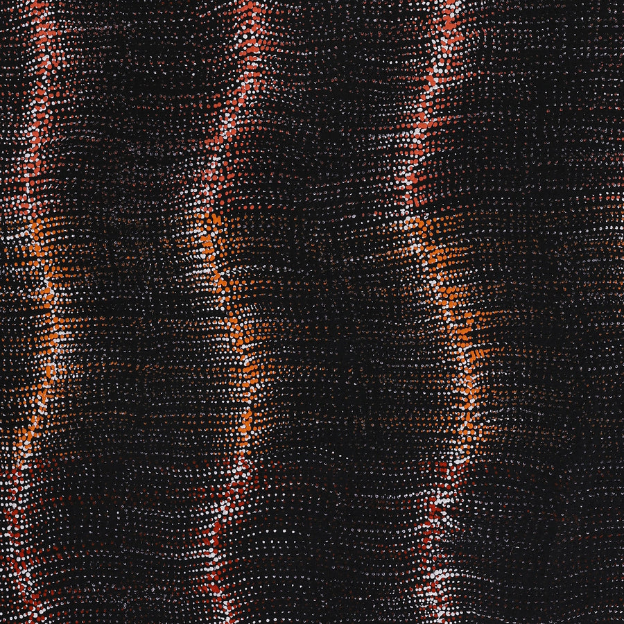 Aboriginal Artwork by Debbie Napaljarri Brown, Wanakiji Jukurrpa (Bush Tomato Dreaming), 91x76cm