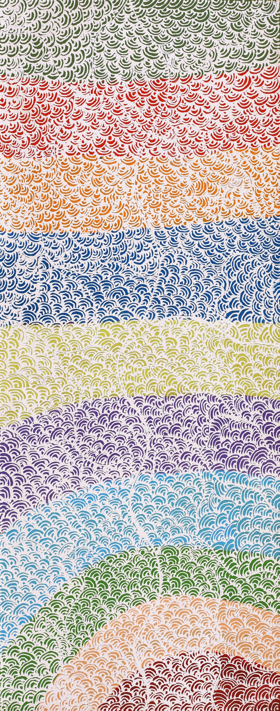 Aboriginal Artwork by Deborah Napaljarri Wayne, Yarungkanyi Jukurrpa (Mt Doreen Dreaming), 76x30cm