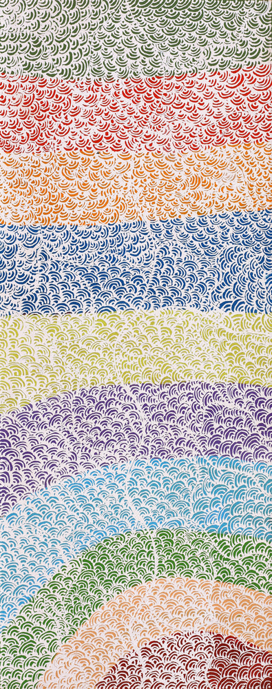 Aboriginal Artwork by Deborah Napaljarri Wayne, Yarungkanyi Jukurrpa (Mt Doreen Dreaming), 76x30cm