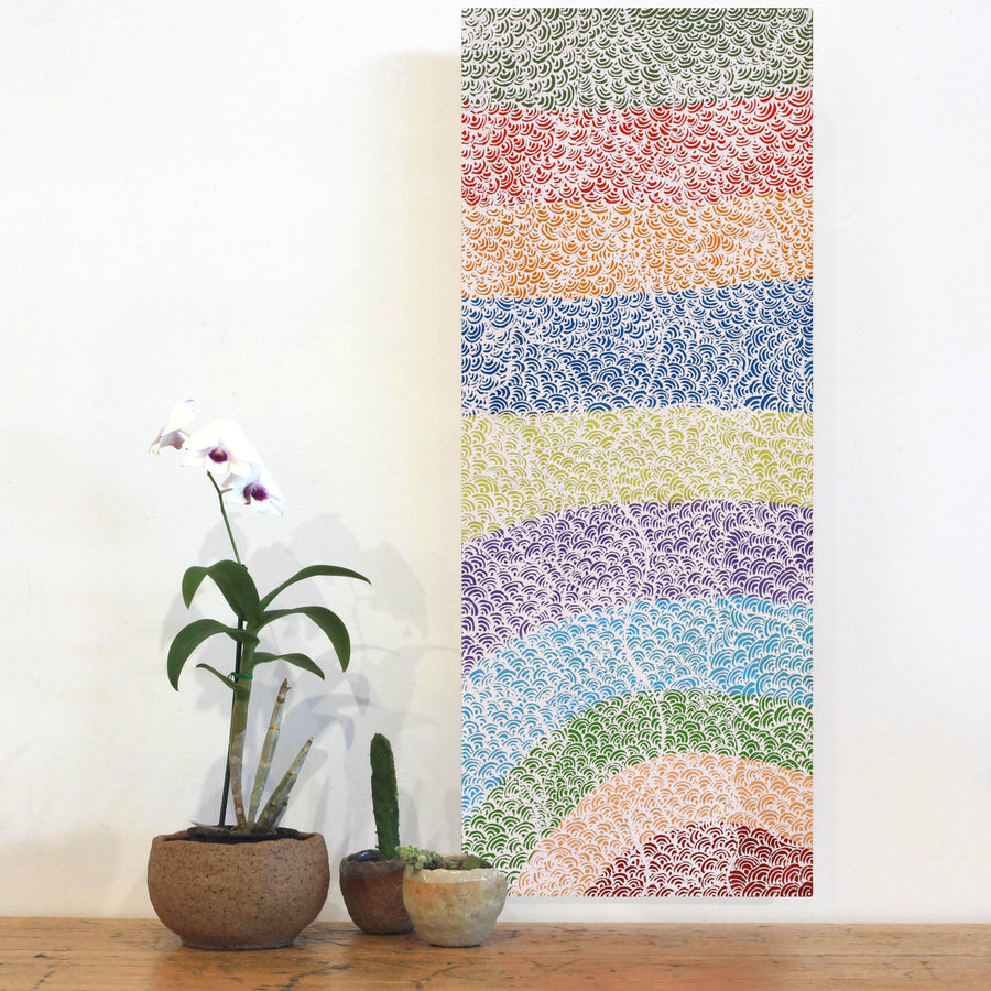 Aboriginal Artwork by Deborah Napaljarri Wayne, Yarungkanyi Jukurrpa (Mt Doreen Dreaming), 76x30cm