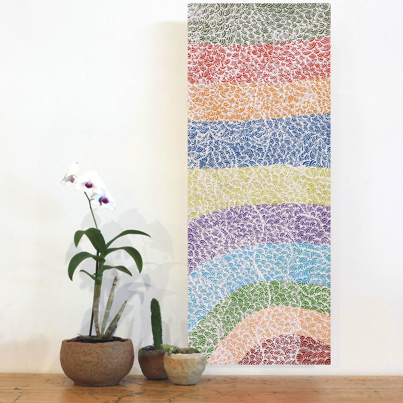 Aboriginal Artwork by Deborah Napaljarri Wayne, Yarungkanyi Jukurrpa (Mt Doreen Dreaming), 76x30cm