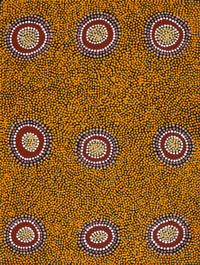 Aboriginal Artwork by Deborah Napangardi Williams, Wanakiji Jukurrpa (Bush Tomato Dreaming), 61x46cm