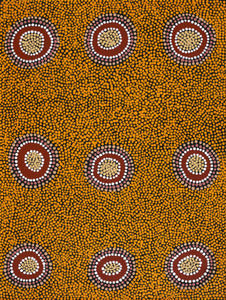 Aboriginal Art by Deborah Napangardi Williams, Wanakiji Jukurrpa (Bush Tomato Dreaming), 61x46cm - ART ARK®