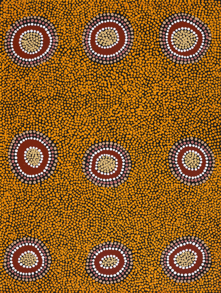 Aboriginal Artwork by Deborah Napangardi Williams, Wanakiji Jukurrpa (Bush Tomato Dreaming), 61x46cm