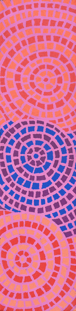 Aboriginal Artwork by Desphina Nampijinpa Brown, Mina Mina Jukurrpa (Mina Mina Dreaming) - Ngalyipi, 122x30cm