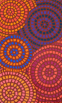 Aboriginal Artwork by Desphina Nampijinpa Brown, Mina Mina Jukurrpa (Mina Mina Dreaming) - Ngalyipi, 76x46cm