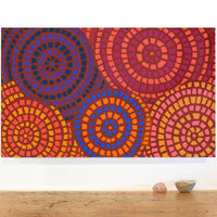 Aboriginal Artwork by Desphina Nampijinpa Brown, Mina Mina Jukurrpa (Mina Mina Dreaming) - Ngalyipi, 76x46cm