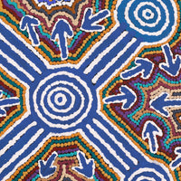 Aboriginal Artwork by Edward Jangala Robertson, Yankirri Jukurrpa (Emu Dreaming) - Ngarlikurlangu, 46x46cm