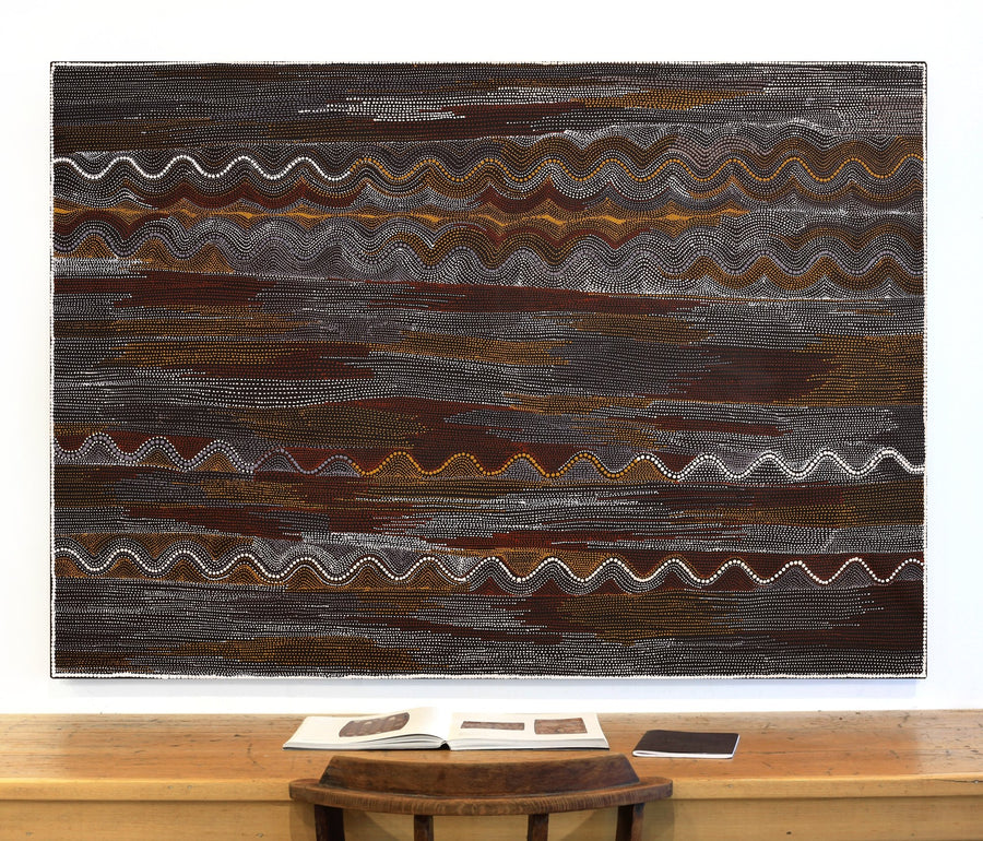 Aboriginal Artwork by Elsie Napanangka Granites, Mina Mina Jukurrpa, 152x107cm