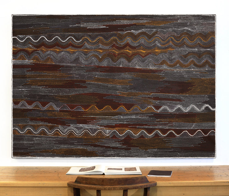 Aboriginal Artwork by Elsie Napanangka Granites, Mina Mina Jukurrpa, 152x107cm