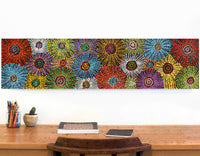 Aboriginal Artwork by Evelyn Nangala Robertson, Ngapa Jukurrpa - Puyurru, 122x30cm
