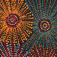 Aboriginal Artwork by Evelyn Nangala Robertson, Ngapa Jukurrpa - Puyurru, 61x30cm