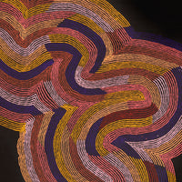 Aboriginal Artwork by Flora Nakamarra Brown, Mina Mina Jukurrpa, 122x76cm