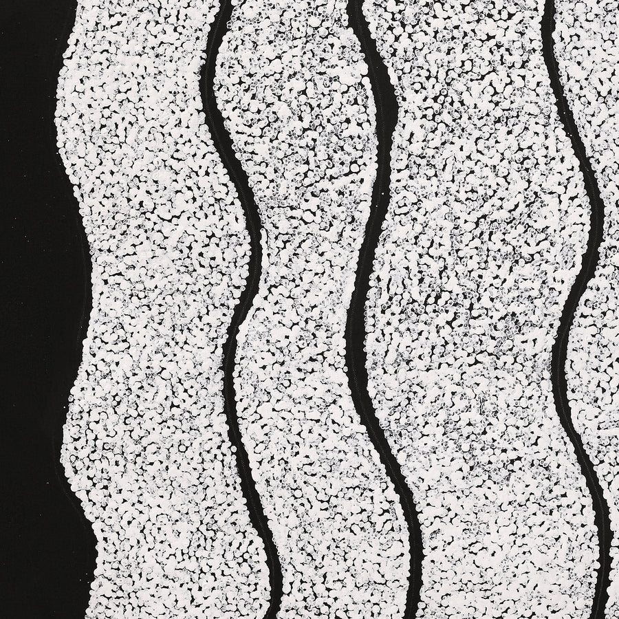 Aboriginal Artwork by Flora Nakamarra Brown, Mina Mina Jukurrpa, 76x61cm