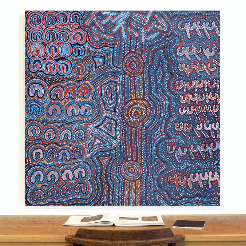 Aboriginal Artwork by Gayle Napangardi Gibson, Mina Mina Jukurrpa - Ngalyipi, 122x122cm