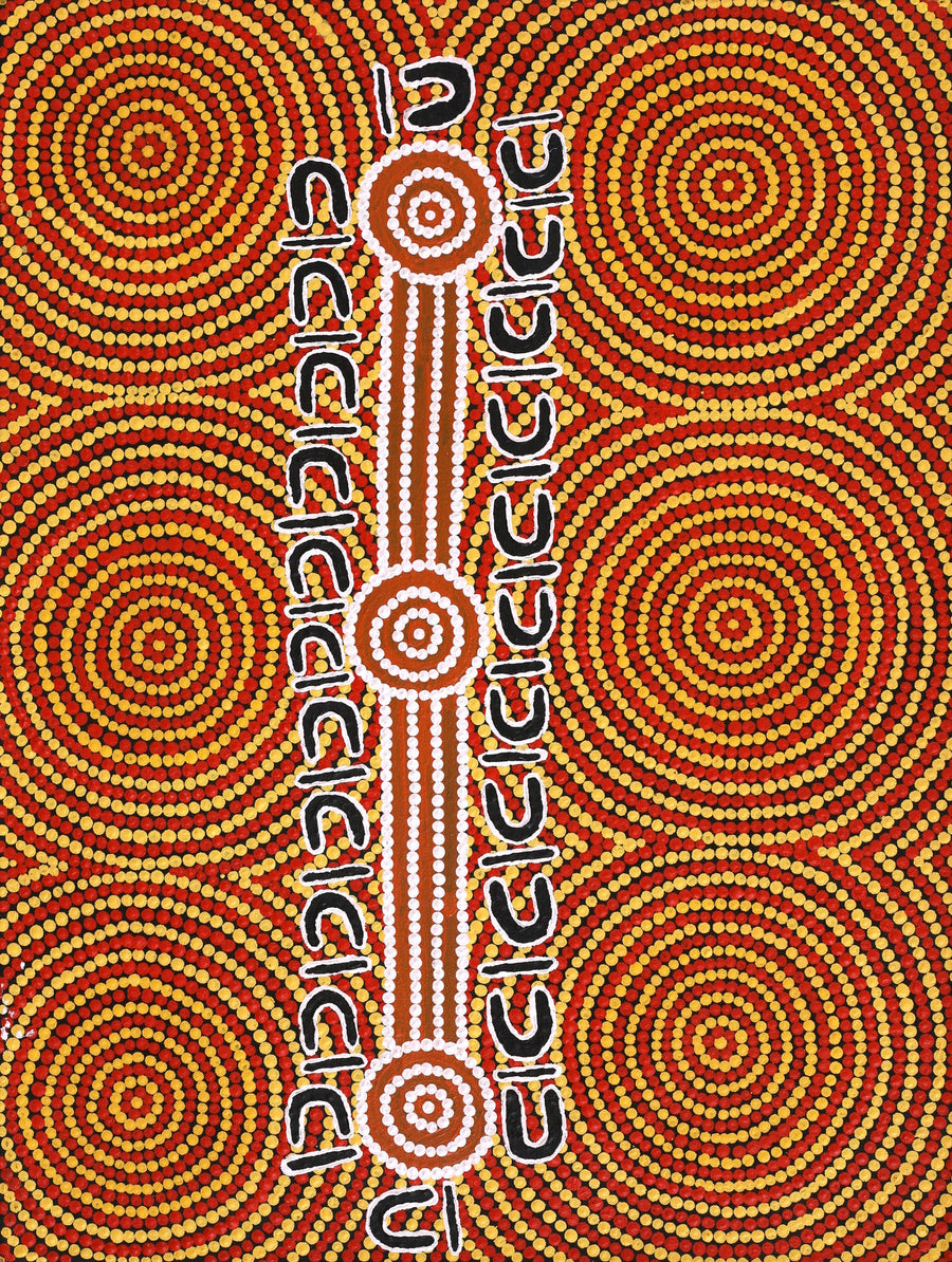 Aboriginal Artwork by Glenda Napaljarri Wayne, Yarungkanyi Jukurrpa (Mt Doreen Dreaming), 61x46cm