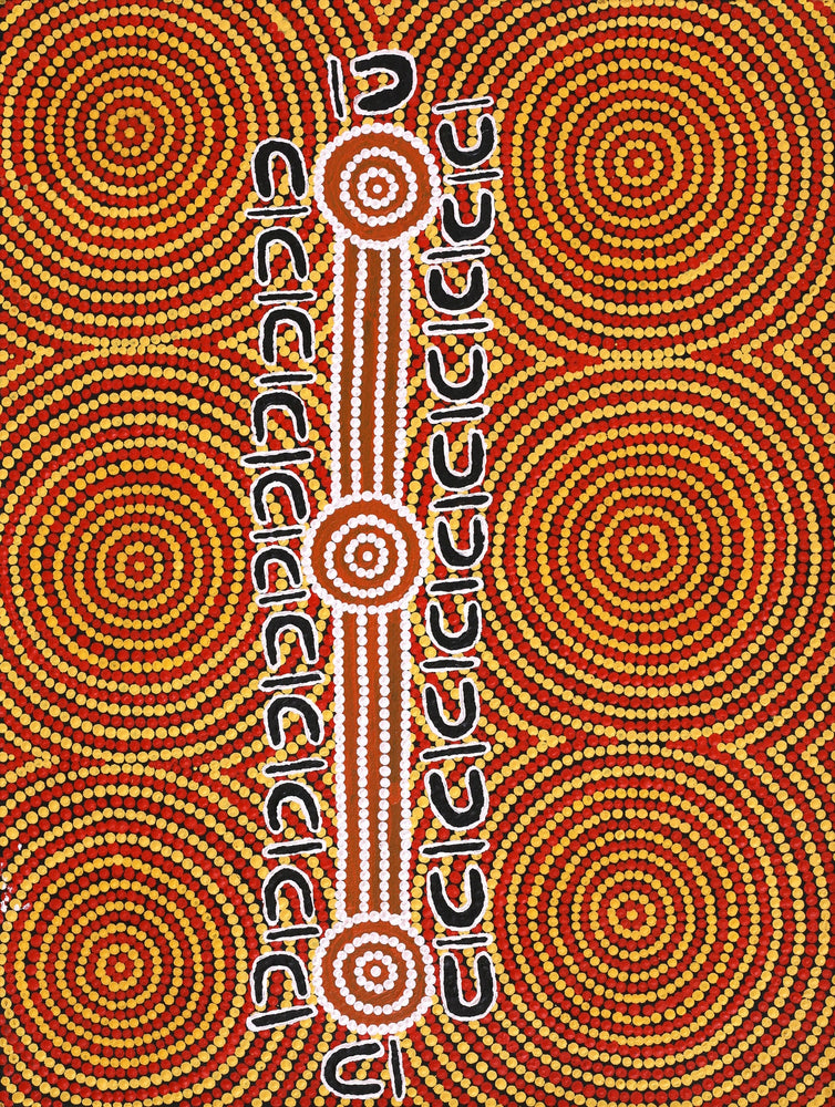 Aboriginal Artwork by Glenda Napaljarri Wayne, Yarungkanyi Jukurrpa (Mt Doreen Dreaming), 61x46cm