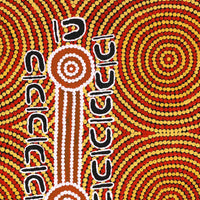 Aboriginal Artwork by Glenda Napaljarri Wayne, Yarungkanyi Jukurrpa (Mt Doreen Dreaming), 61x46cm
