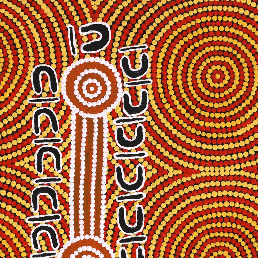 Aboriginal Artwork by Glenda Napaljarri Wayne, Yarungkanyi Jukurrpa (Mt Doreen Dreaming), 61x46cm