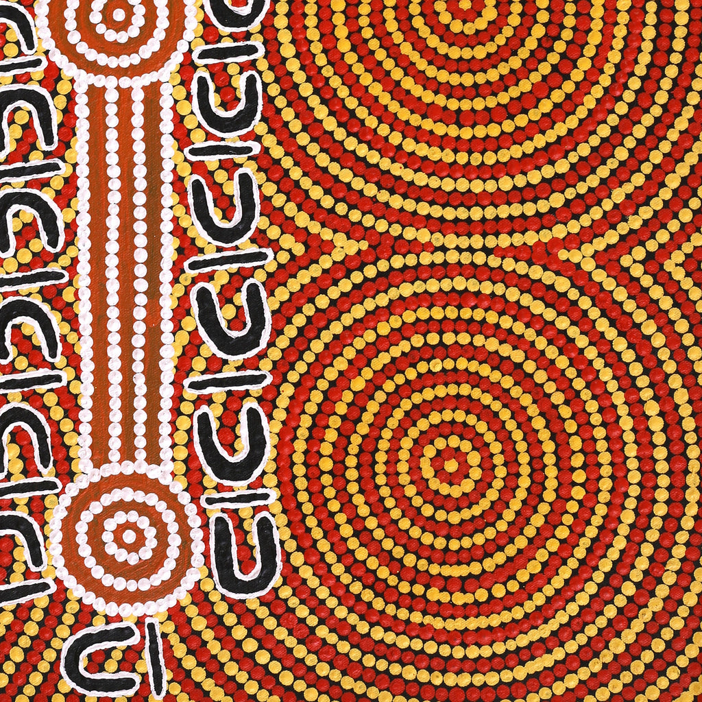 Aboriginal Artwork by Glenda Napaljarri Wayne, Yarungkanyi Jukurrpa (Mt Doreen Dreaming), 61x46cm - ART ARK®