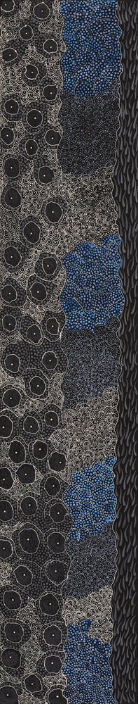 Aboriginal Artwork by Grace Napangardi Butcher, Pikilyi Jukurrpa (Vaughan Springs Dreaming), 152x30cm