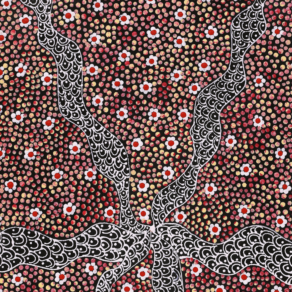 Aboriginal Art by Grace Napangardi Butcher, Pikilyi Jukurrpa (Vaughan Springs Dreaming), 61x30cm - ART ARK®