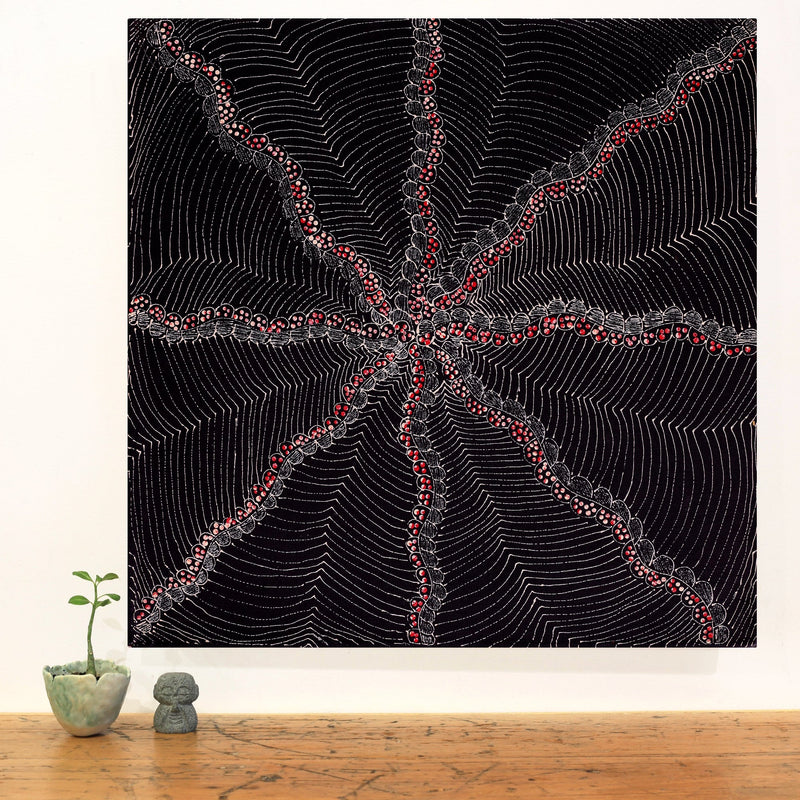 Aboriginal Artwork by Grace Napangardi Butcher, Pikilyi Jukurrpa (Vaughan Springs Dreaming), 61x61cm