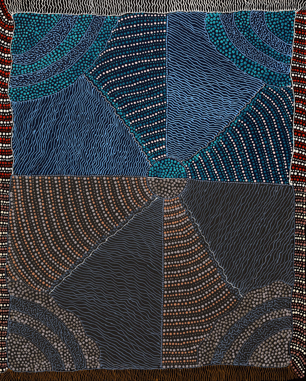 Aboriginal Artwork by Grace Napangardi Butcher, Pikilyi Jukurrpa (Vaughan Springs Dreaming), 76x61cm