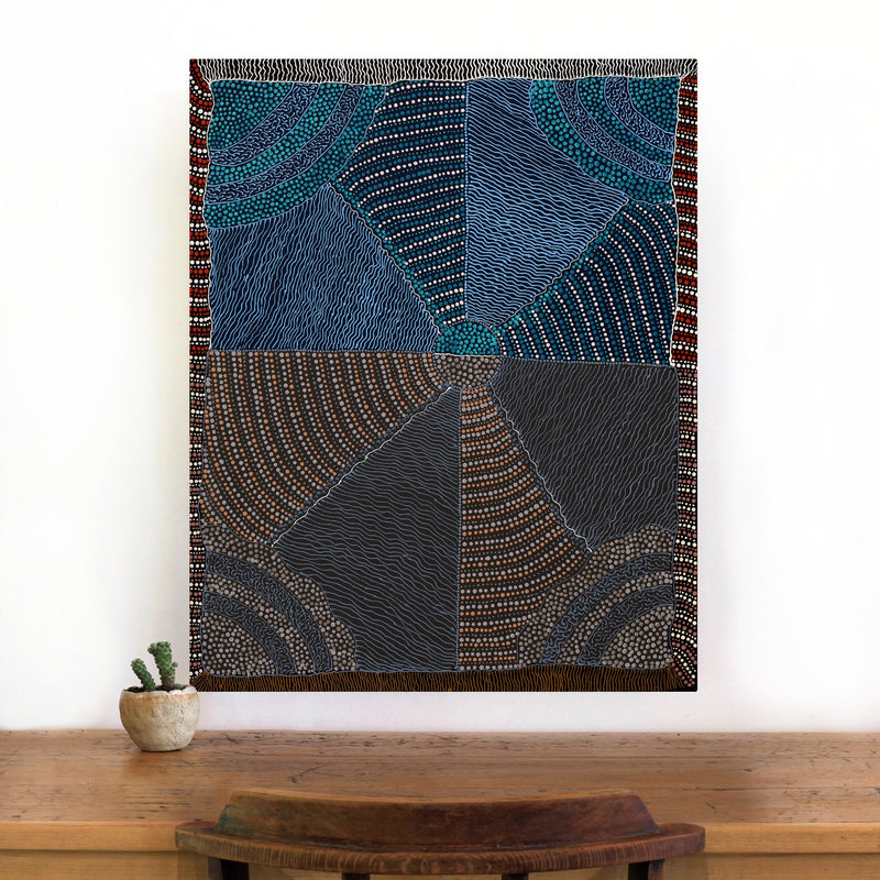 Aboriginal Artwork by Grace Napangardi Butcher, Pikilyi Jukurrpa (Vaughan Springs Dreaming), 76x61cm