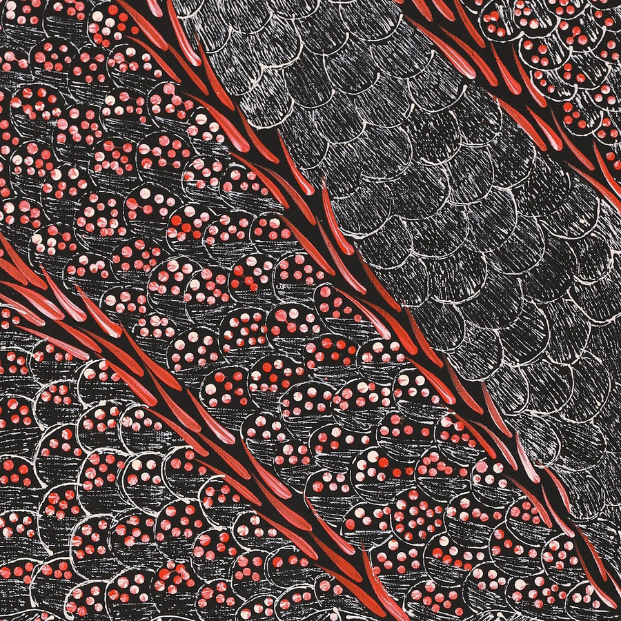 Aboriginal Artwork by Grace Napangardi Butcher, Pikilyi Jukurrpa (Vaughan Springs Dreaming), 91x30cm