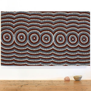 Aboriginal Art by Hazel Nungarrayi Morris, Yarungkanyi Jukurrpa (Mt Doreen Dreaming), 76x46cm - ART ARK®