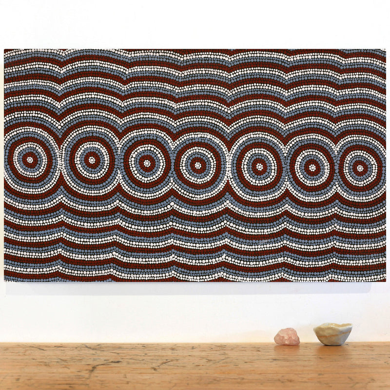 Aboriginal Artwork by Hazel Nungarrayi Morris, Yarungkanyi Jukurrpa (Mt Doreen Dreaming), 76x46cm